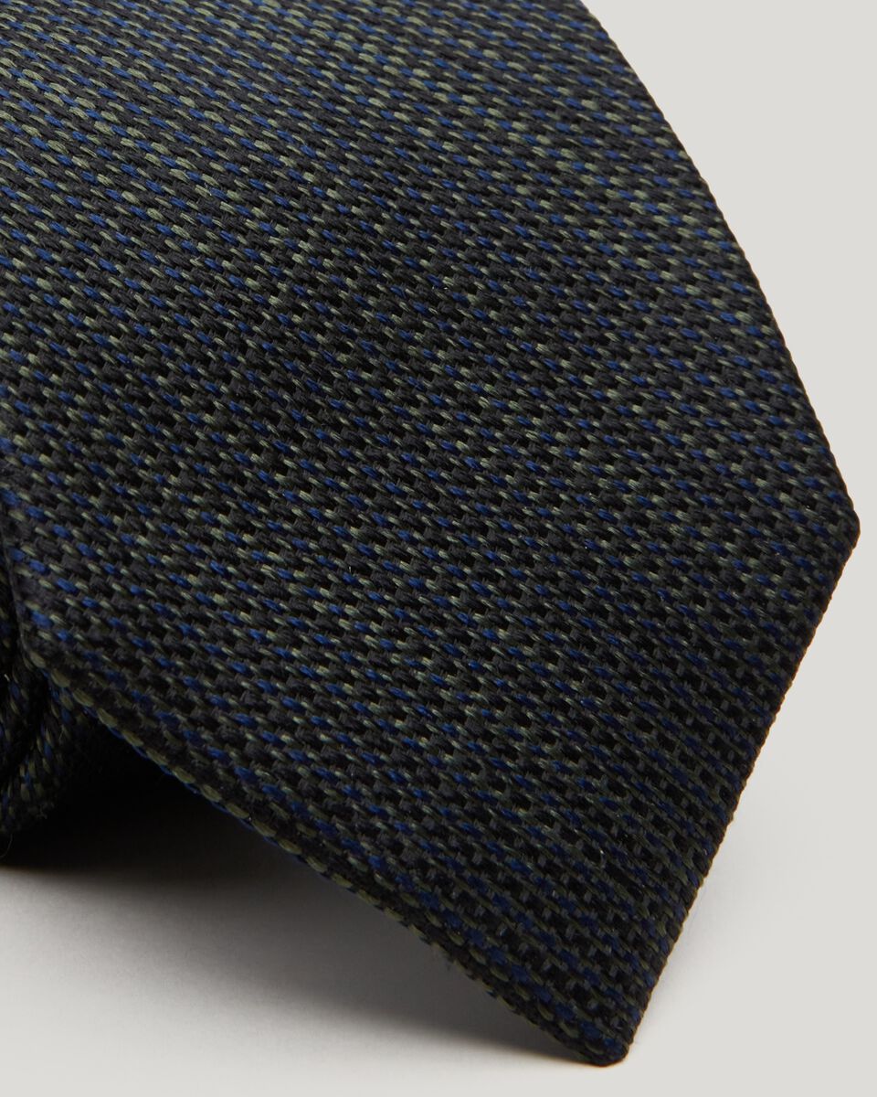 Khaki Multi Tone Textural Silk Tie 